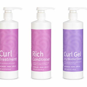 Trio Pack – Curl Treatment 450ml + Rich Conditioner 450ml + Dry Weather Gel 450ml